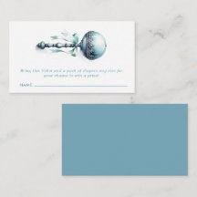 Blauw Baby Rammelaar Jongens Luier Raffle Ticket K