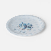 Blauw Baby Schoenen Papier Bord (Gekanteld)