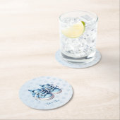 Blauw Baby Schoenen Papier Onderzetter (Insitu)