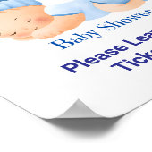 Blauw Baby shower, Baby Boy Douche Party Game Poster (Hoek)