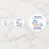 Blauw Baby shower, Baby Boy Shower Confetti (Achterkanten)
