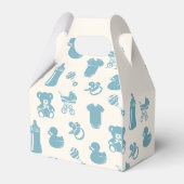 Blauw Baby shower Bedankdoosjes (Achterkant)