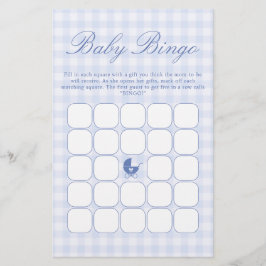 Blauw Baby Shower Bingo Spel