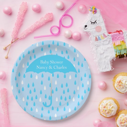 Blauw Baby shower Bord (Feest)