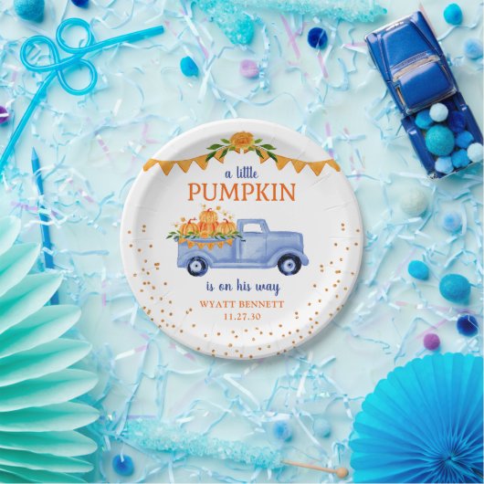 Blauw Baby shower Bord (Feest)