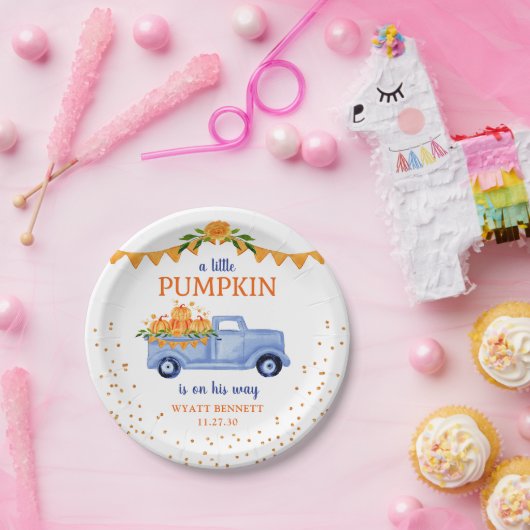 Blauw Baby shower Bord (Feest)