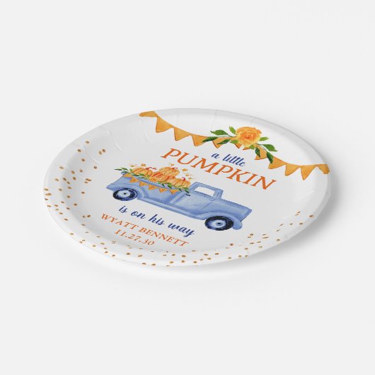 Blauw Baby shower Bord (Gekanteld)