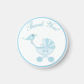 Blauw Baby shower Dank u Magnet (Voorkant)