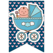 Blauw baby shower en roze Babies Vlaggetjes (Tweede vlag)