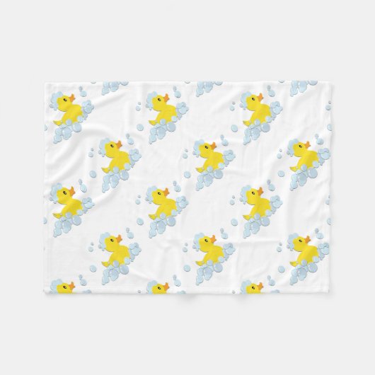 Blauw Baby shower Fleece Deken (Voorkant (Horizontaal))