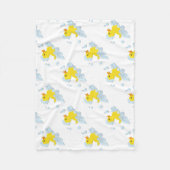 Blauw Baby shower Fleece Deken (Voorkant)