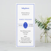 Blauw Baby shower gepersonaliseerd Kaart (Staand voorkant)