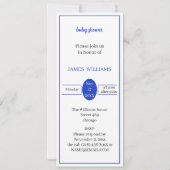 Blauw Baby shower gepersonaliseerd Kaart (Voorkant)