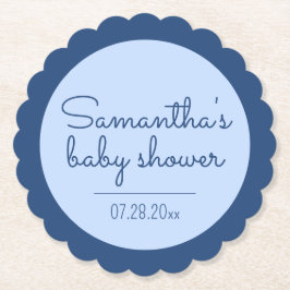Blauw Baby shower geschulpte Onderzetters