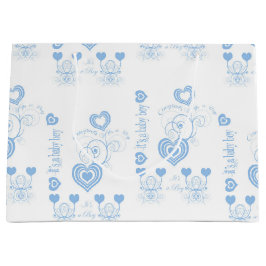 Blauw Baby shower Groot Cadeauzakje