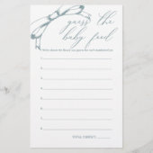  Blauw Baby shower Guess Baby Food Game Flyer (Voorkant)