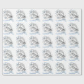  blauw Baby shower inpakpapier (Vlak)