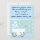 Blauw Baby shower Kaart (Voorkant)