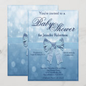 Blauw Baby shower Kaart (Voorkant / Achterkant)