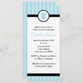 Blauw Baby shower Kaart (Voorkant / Achterkant)