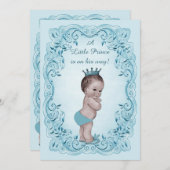 Blauw  Baby shower Kaart (Voorkant / Achterkant)