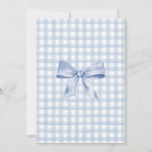 Blauw Baby shower Kaart (Achterkant)