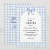 Blauw Baby shower Kaart (Voorkant / Achterkant)