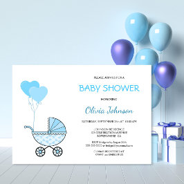 Blauw Baby shower Kaart