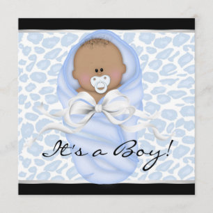 Blauw Baby shower Kaart