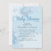 Blauw Baby shower Kaart (Voorkant)
