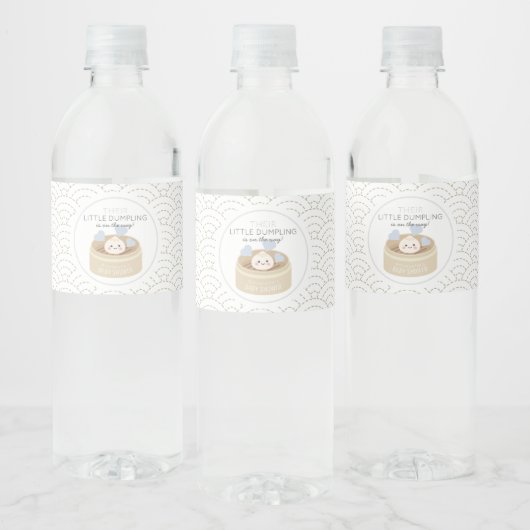 Blauw Baby shower met duplo Waterfles Etiket (Flessen)