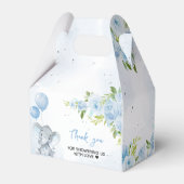 Blauw Baby shower met olifant Bedankdoosjes (Achterkant)