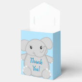 Blauw Baby shower met olifant Bedankdoosjes (Geopend)