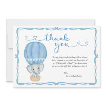 Blauw Baby shower met olifant