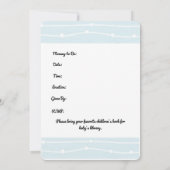 Blauw Baby shower met olifant Kaart (Achterkant)