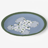 Blauw Baby shower met olifant Papieren Bordje (Gekanteld)