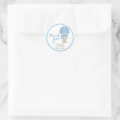 Blauw Baby shower met olifant Ronde Sticker (Tas)