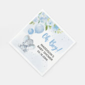 Blauw Baby shower met olifant Servet (Hoek)