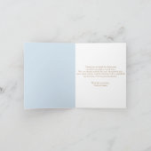 Blauw Baby shower met pompoen Bedankkaart (Binnen)