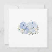 Blauw Baby shower met pompoen Kaart (Achterkant)