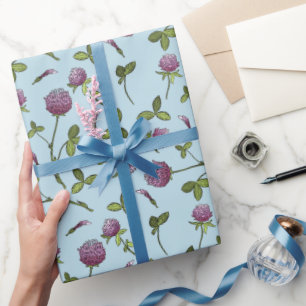 Blauw Baby shower met rode klap Cadeaupapier
