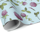 Blauw Baby shower met rode klap Cadeaupapier (Rol Hoek)