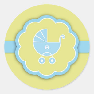 Blauw Baby shower Nieuwe Baby Boy Sticker