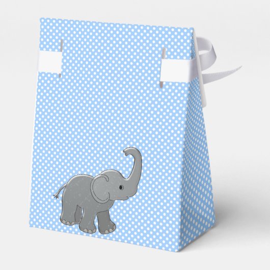 blauw baby shower olifant bedankdoosjes (Achterkant)