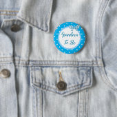 Blauw Baby shower oma om te worden Ronde Button 5,7 Cm (In situ)