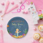 Blauw Baby shower papier Borden Papieren Bordje (Feest)