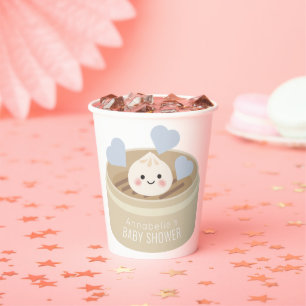 Blauw Baby shower papier voor kleine duplopjes Papieren Bekers