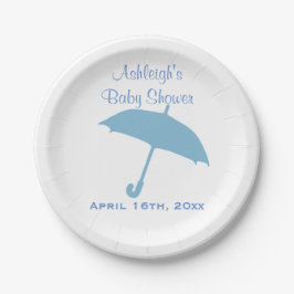 Blauw Baby shower Papieren Bordje