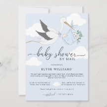 Blauw Baby shower per post