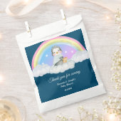 Blauw Baby shower Schattige Pinguïn Dier Bedankzakje (Geknipt)